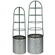 Esschert Plantenbakken met plantensteun 68/78 cm 2 stuks Esschert Plantenbakken met plantensteun 68/78 cm 2 stuks