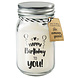 Paper Dreams Geurkaars Happy birthday 13,5 cm wax/glas wit Paper Dreams Geurkaars Happy birthday 13,5 cm wax/glas wit
