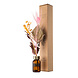 Wellmark Droogbloemen bruin glas messing ring 'happiness blooms from within' Wellmark Droogbloemen bruin glas messing ring 'happiness blooms from within'