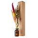 Wellmark Droogbloemen bruin glas messing ring 'no rain no flowers' Wellmark Droogbloemen bruin glas messing ring 'no rain no flowers'