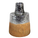 Gerimport Gerimport bloemenvaas 20 x 12 cm keramiek bruin/grijs Gerimport Gerimport bloemenvaas 20 x 12 cm keramiek bruin/grijs