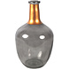 Countryfield Vaas Babet 18 x 18 x 30 cm glas grijs/koper Countryfield Vaas Babet 18 x 18 x 30 cm glas grijs/koper