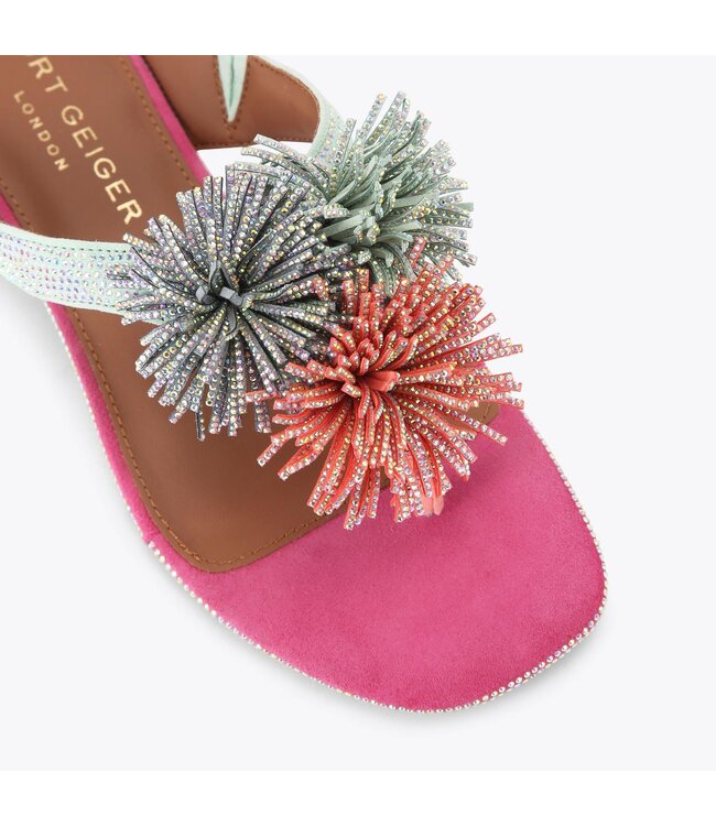 Kurt Geiger Pom pom t-bar flat sdl-mult/other-suede