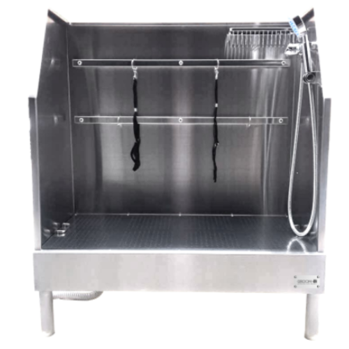 Groom -X Groom-X GROTE HONDEN Low-Line Inloopbad met Thermostatische Kraan Inox Groom -X Groom-X GROTE HONDEN Low-Line Inloopbad met Thermostatische Kraan Inox