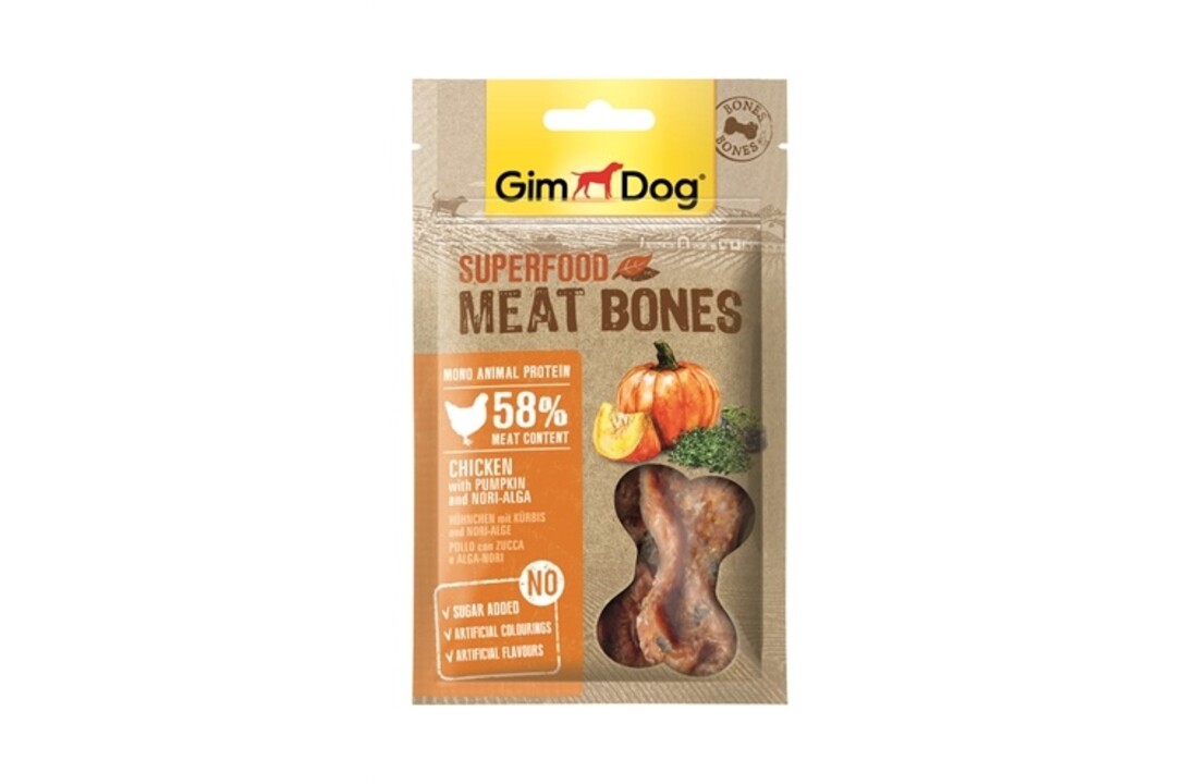 Gimdog superfood meat bones kip / pompoen / nori algen