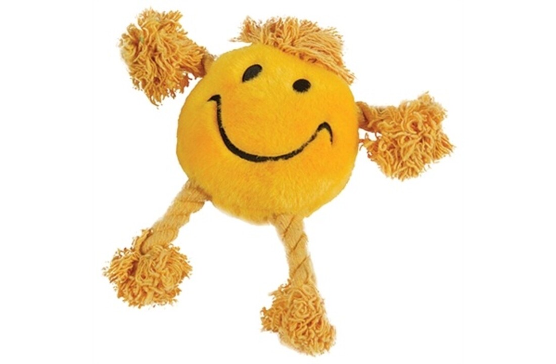 Happy pet happy faces pluche smiley geel