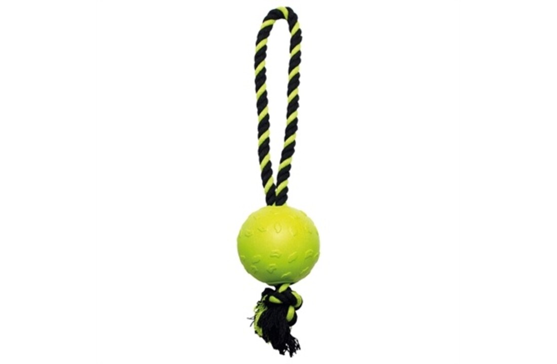 Happy pet tough toys ball tugger geel