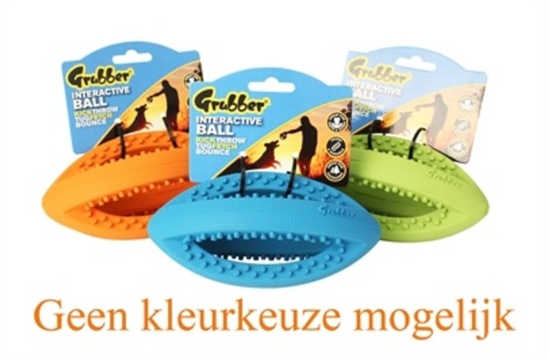 Happy pet grubber interactieve rugbybal mini assorti