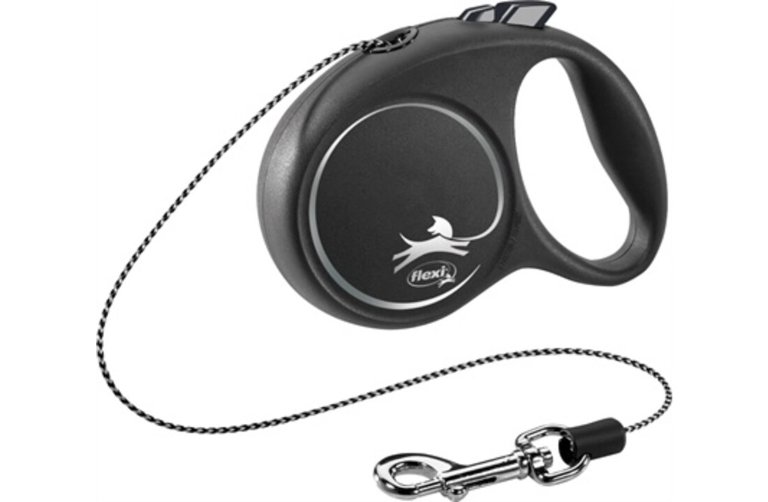 Flexi rollijn black design cord zwart