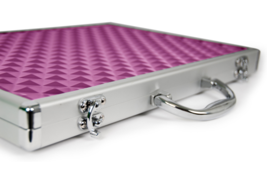 Groom-X Scharenkoffer Draagbaar met Diamant ABS Paneel Roze of zwart