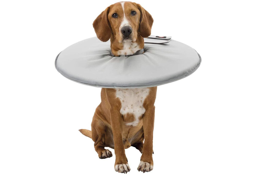 Trixie beschermkraag 46-49 cm polyester/schuimrubber grijs