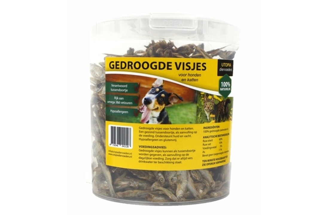 Gedroogde visjes voor hond en kat