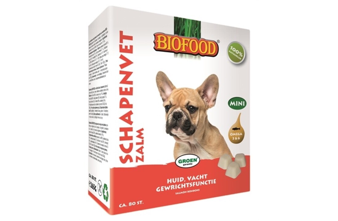 Biofood schapenvet mini bonbons zalm