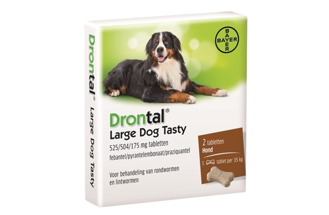 Bayer drontal ontworming hond l tasty