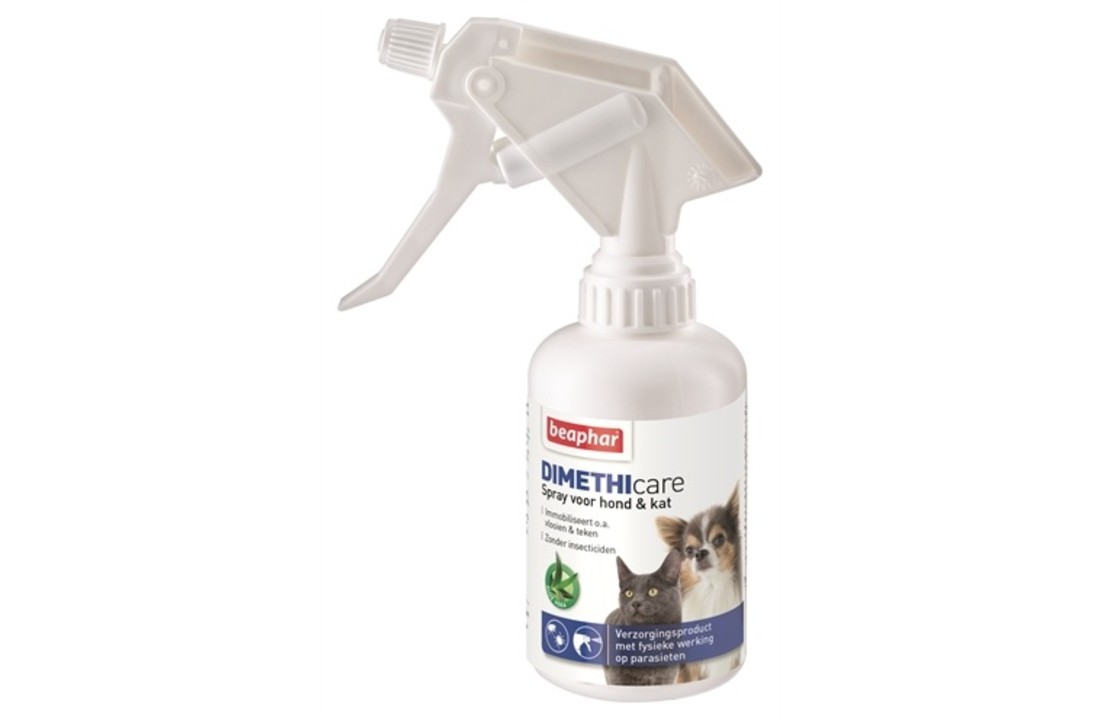 Beaphar dimethicare spray hond / kat tegen vlooien en teken