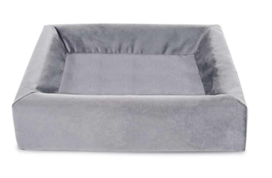 Bia bed royal fluweel overtrek hondenmand grijs