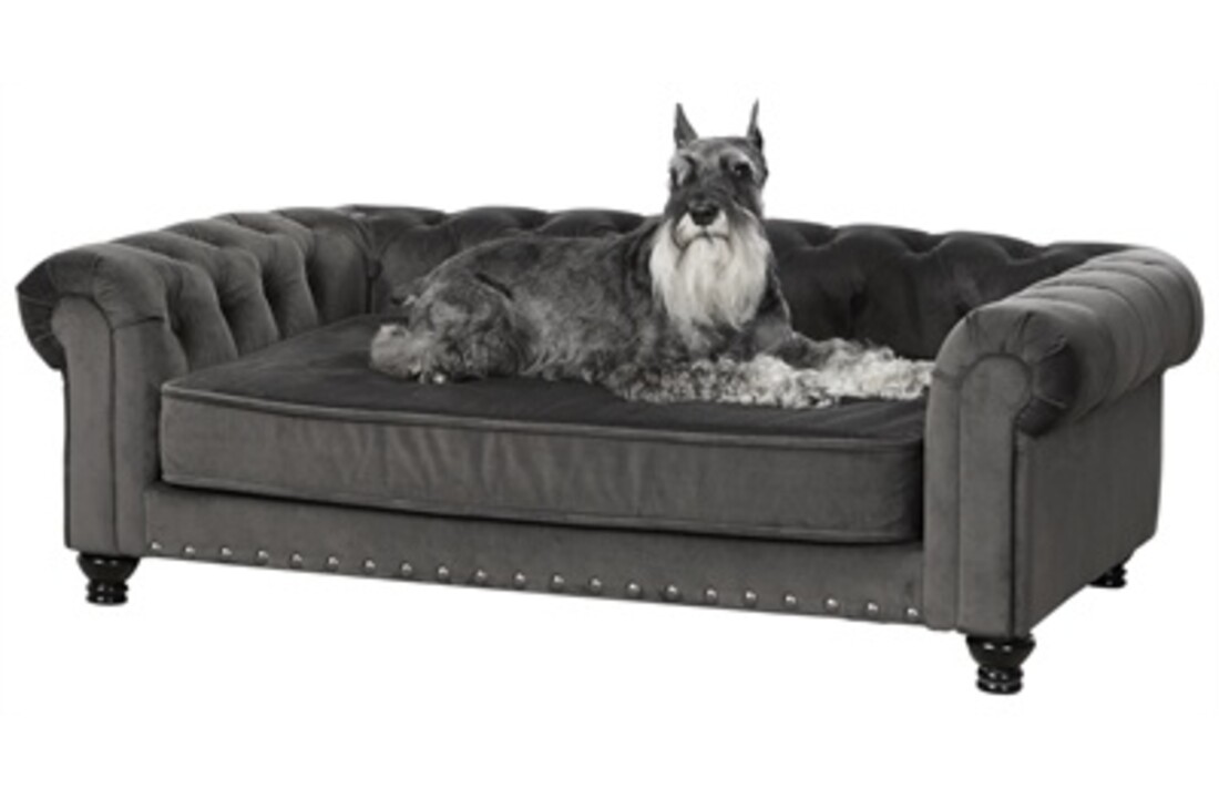 Enchanted hondenmand / sofa wentworth charcoal grijs