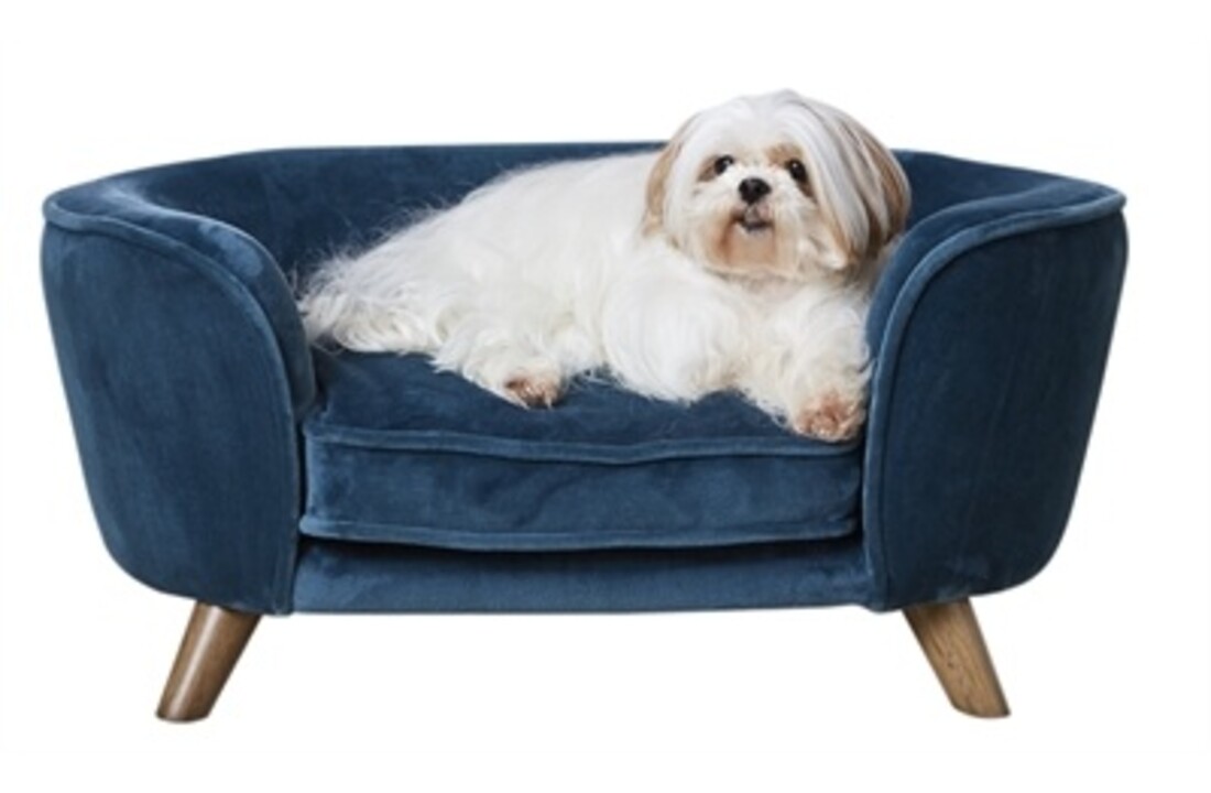 Enchanted hondenmand / sofa romy peacock blauw