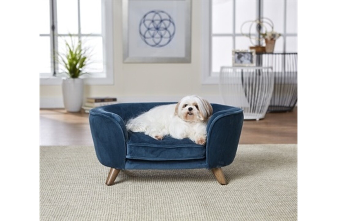 Enchanted hondenmand / sofa romy peacock blauw