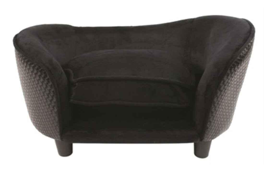 Enchanted hondenmand sofa ultra pluche snuggle wicker zwart