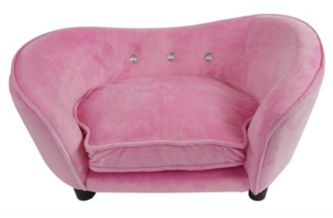Enchanted hondenmand / sofa ultra pluche snuggle licht roze