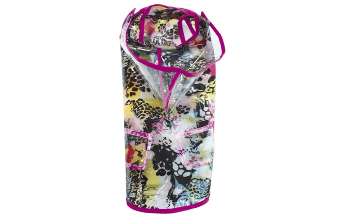 Croci regenjas jaguar print roze naad