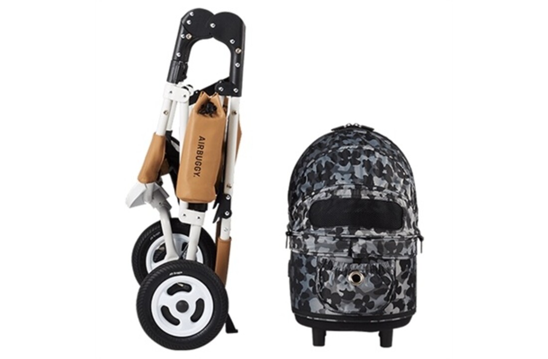 Airbuggy hondenbuggy dome2 sm met rem flower camo