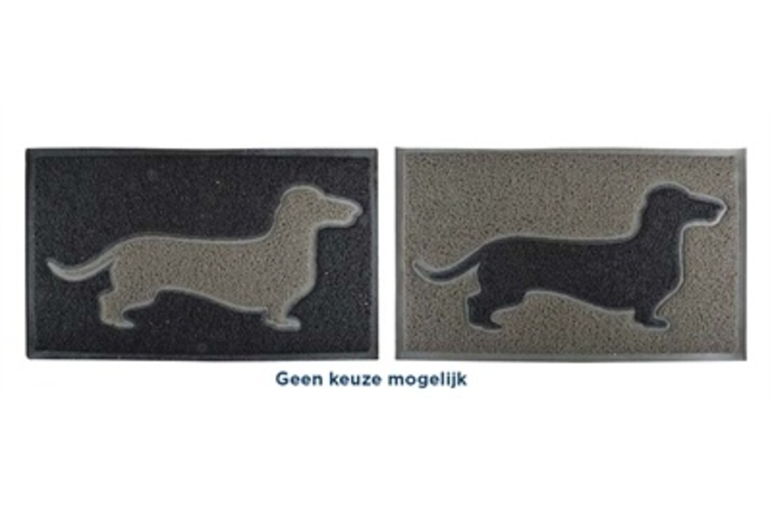 Deurmat teckel pvc assorti
