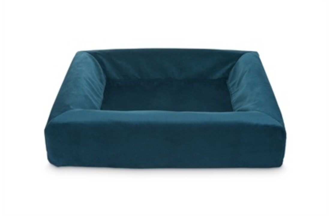 Bia bed royal fluweel overtrek hondenmand petrol