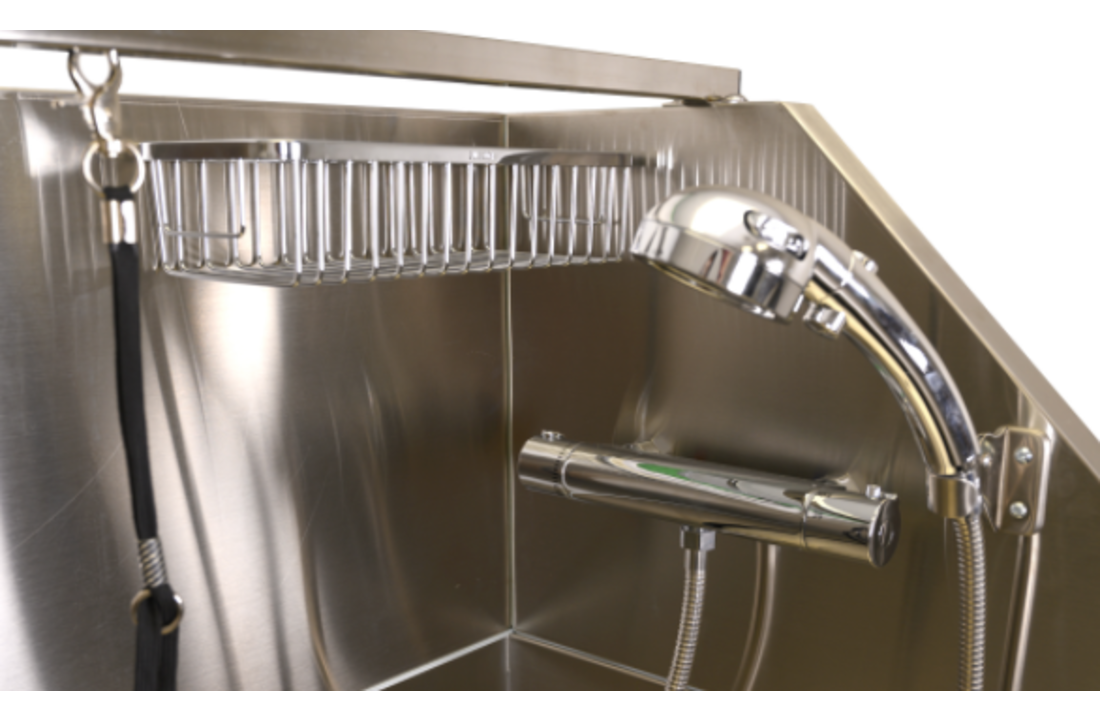 Groom-X Inloopbad Inox met Thermostatische Kraan