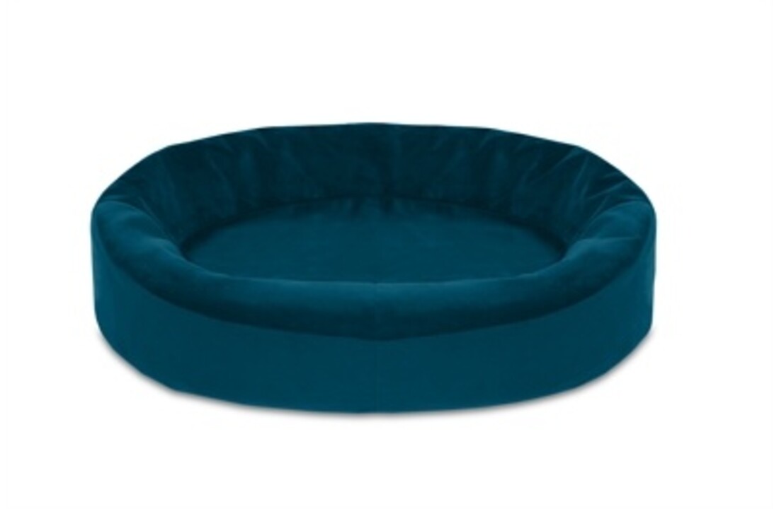 Bia bed royal fluweel overtrek hondenmand petrol