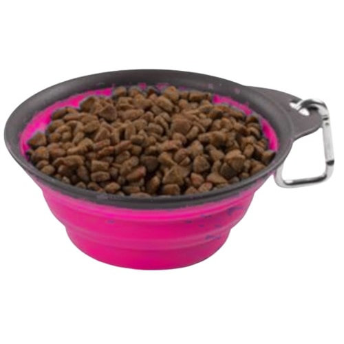 Popware Popware reisvoerbak inklapbaar 480 ml siliconen fuchsia Popware Popware reisvoerbak inklapbaar 480 ml siliconen fuchsia