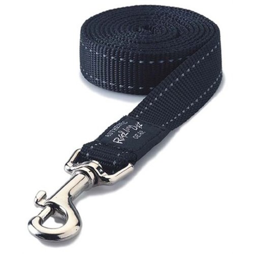 Rogz for dogs Rogz for dogs fanbelt long lijn zwart Rogz for dogs Rogz for dogs fanbelt long lijn zwart