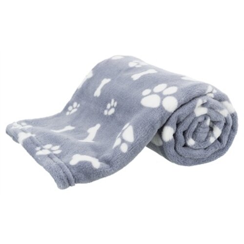 Trixie Trixie hondendeken kenny fleece bot / pootjes blauw Trixie Trixie hondendeken kenny fleece bot / pootjes blauw