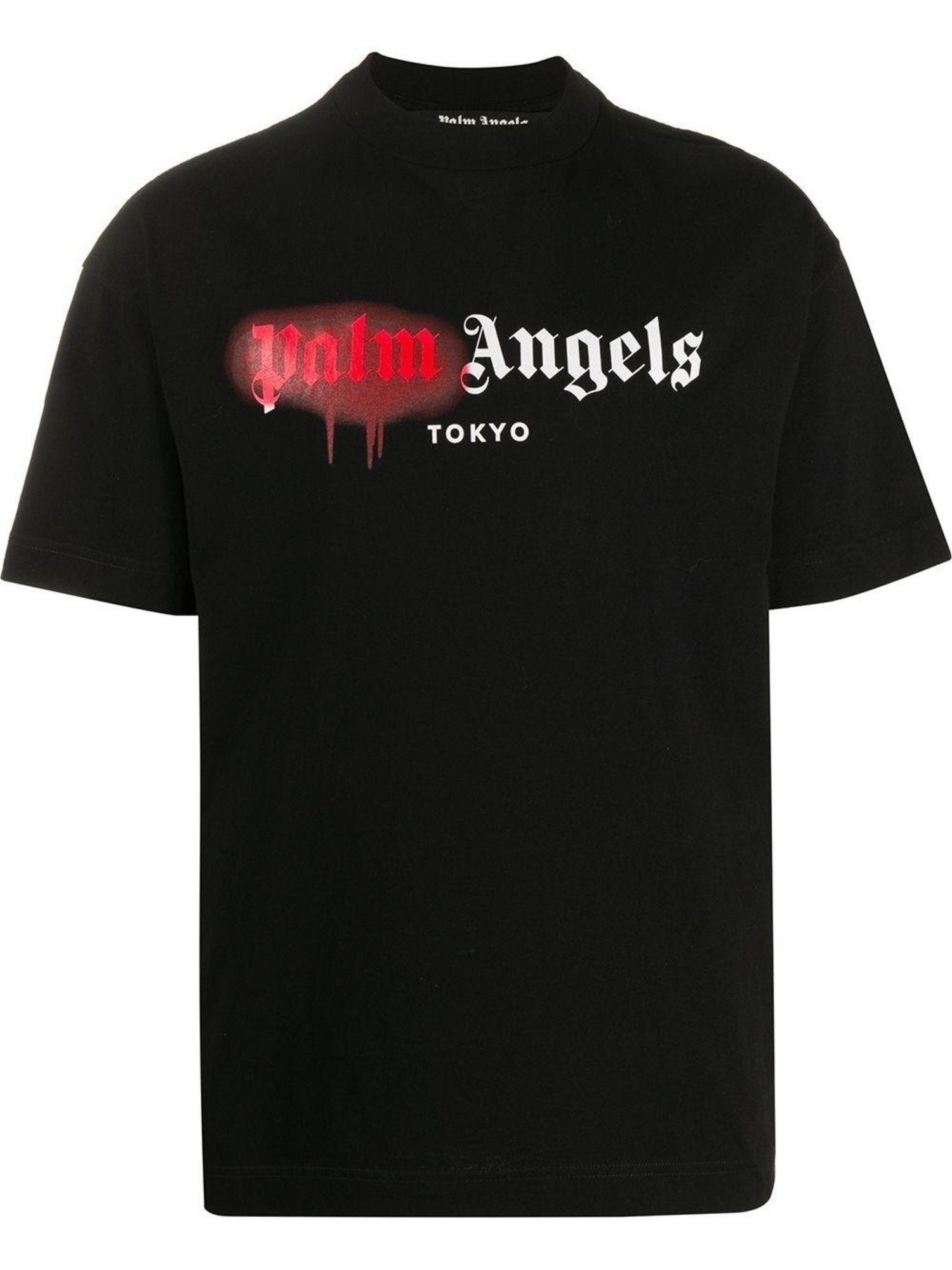 Palm Angels TShirt Grafitti Black/Red Luna