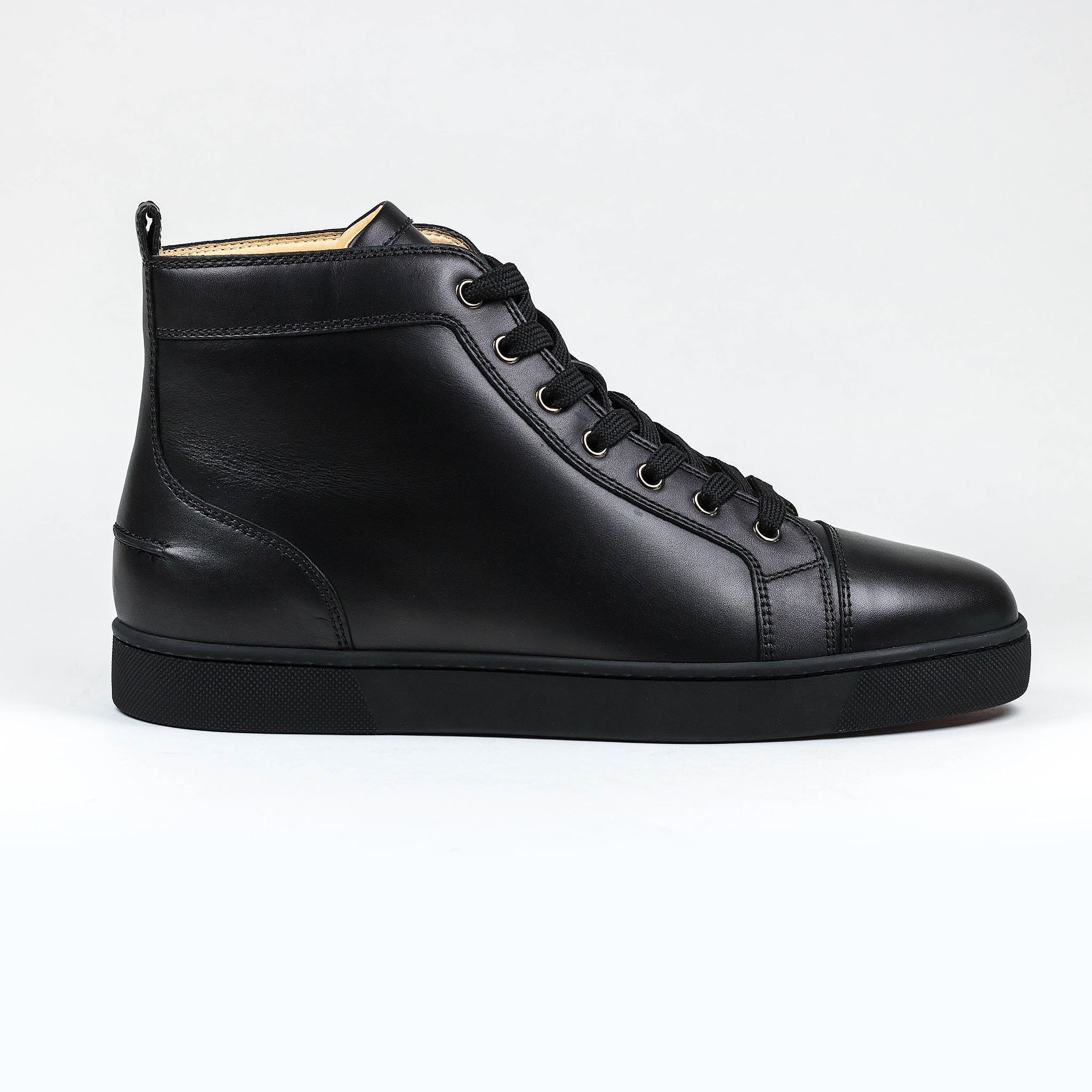 Christian Louboutin High Louis Flat Calf Black - Luna