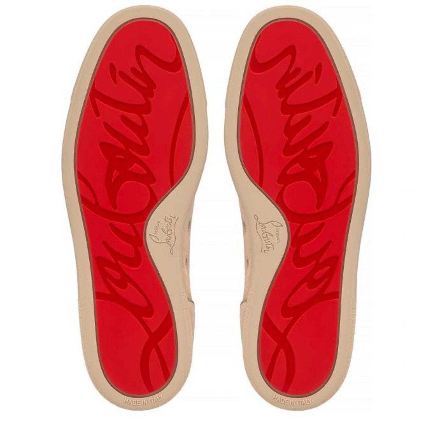 Christian Louboutin Sneaker Louis Junior Spikes Orlato Beige Luna