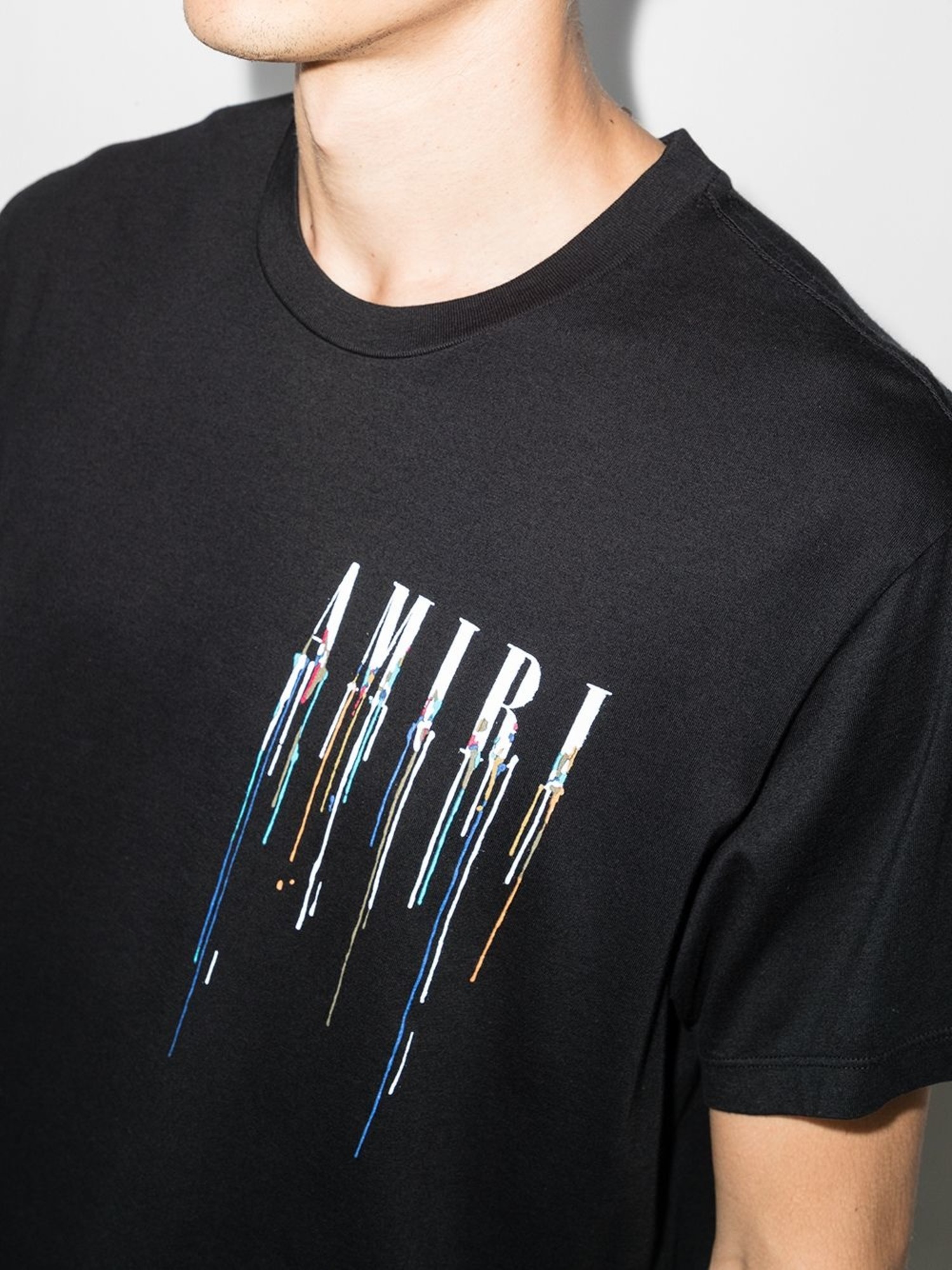 AMIRI paint drip logo print T-shirt