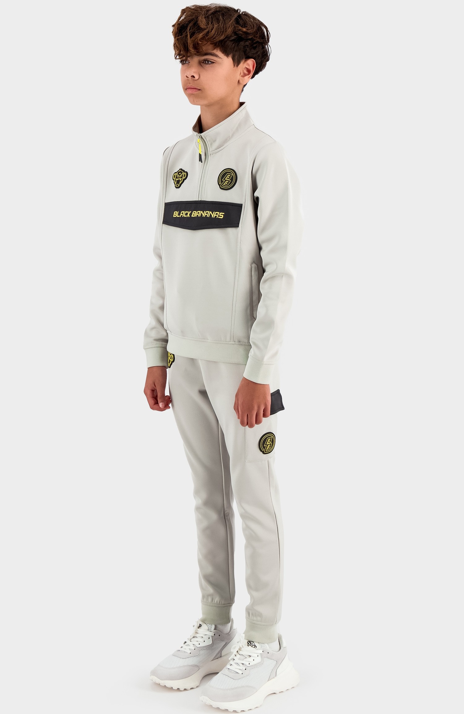 Black Bananas Kids Tracksuit Woods FW22 Light Grey - Luna