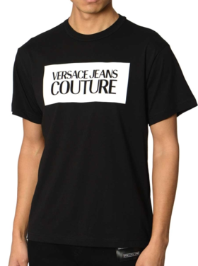 Versace Jeans Couture Versace Jeans Couture T-Shirt Logo Square SS23 Black/White