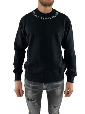 Versace Jeans Couture Versace Jeans Couture Sweater Logo Collar Embro SS23 Black