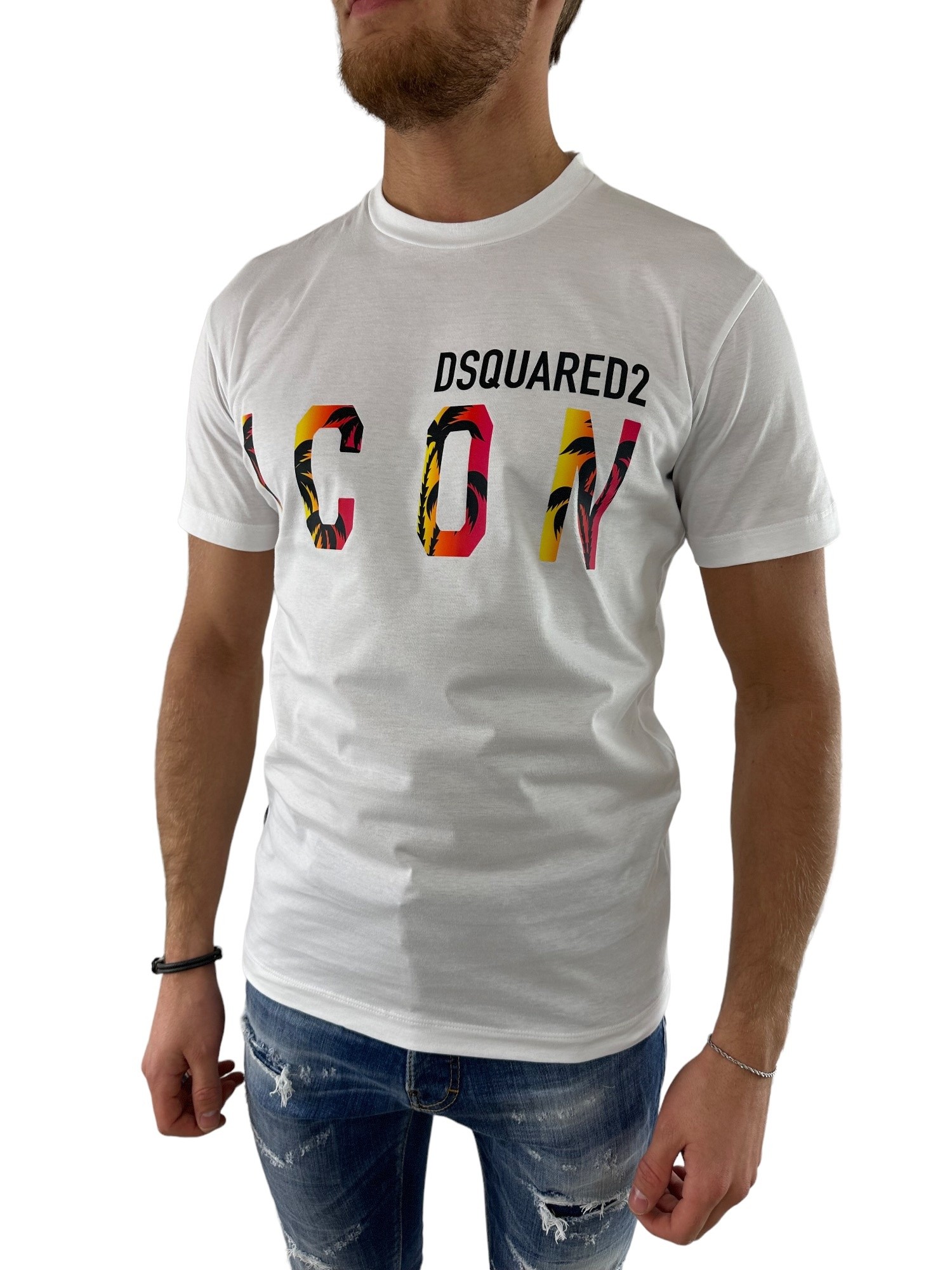 T SHIRT DSQUARED BLANC S79GC0065