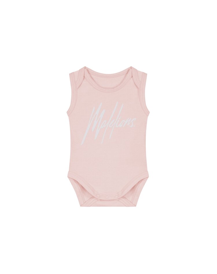 Malelions Malelions Junior Baby Bodysuit Signature Light Pink