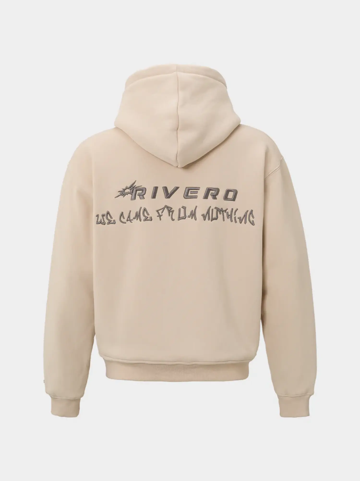 Rivero Vest WCFN Dropped Shoulder Zip Hoodie FW23 Nude Beige