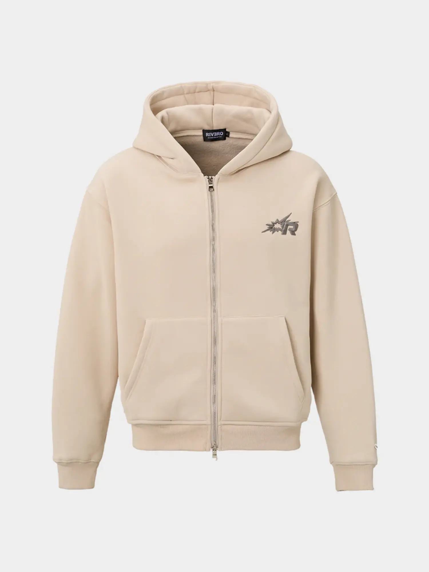 Rivero Vest WCFN Dropped Shoulder Zip Hoodie FW23 Nude Beige