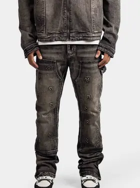 Rivero Rivero Jeans Embossed Straight Worker Denim SS24 Black