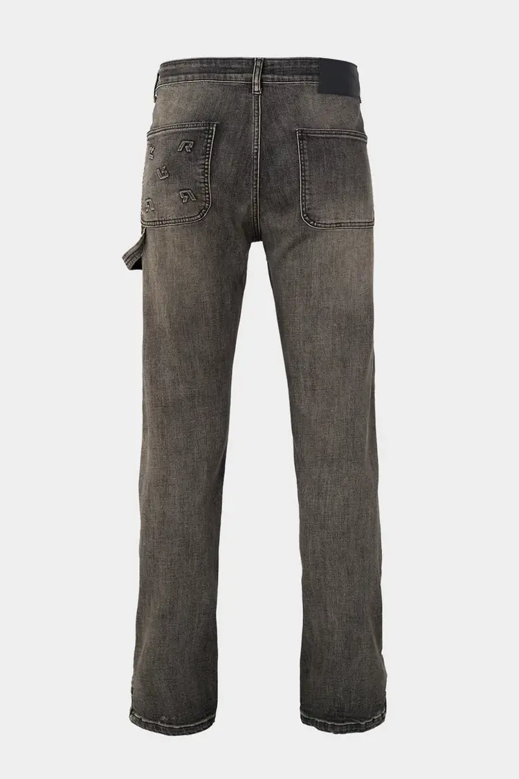 Rivero Rivero Jeans Embossed Straight Worker Denim SS24 Black