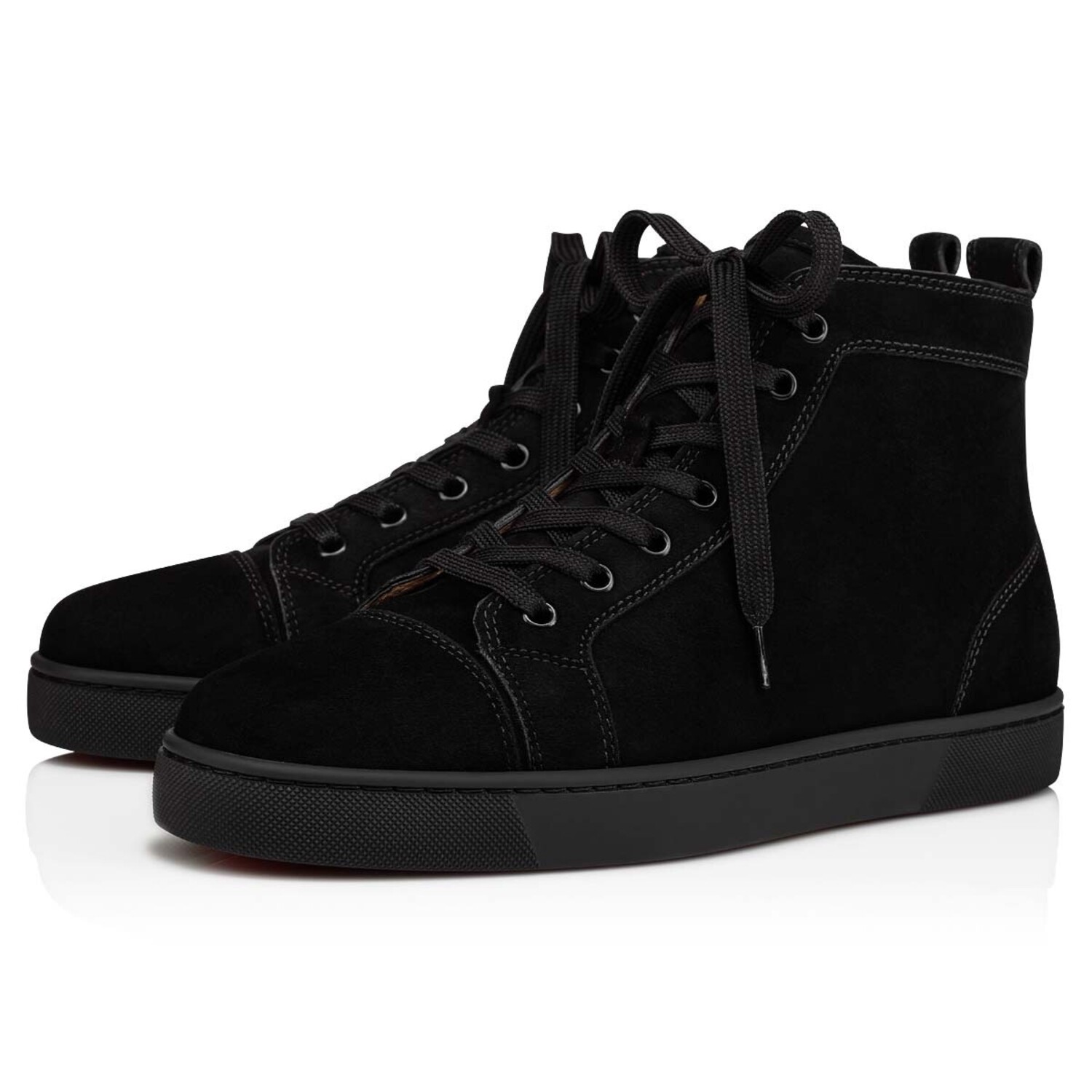 Christian Louboutin Sneaker Louis Flat Veau Velours SS24 Black Luna