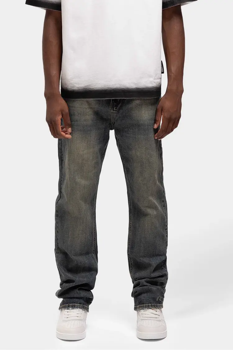 Rivero Rivero Jeans Regular Plain Embossed Denim FW24 Dark Blue