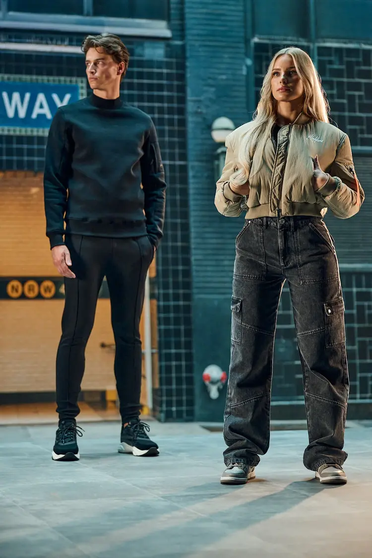 Malelions Malelions Women Jeans Straight Leg Denim Cargo PS25 Dark Grey